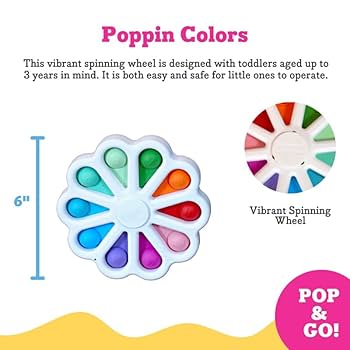 Amazon.com: Poppin Colors Toddler Tested - Spinning Toy with